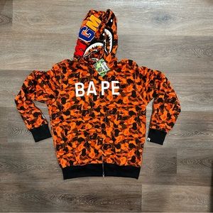 BAPE x XO Camo Shark Full Zip Hoodie - XXXL